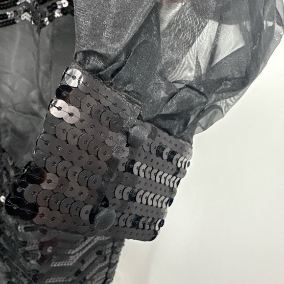 Modcloth Fanciful Fette Sheer Sequin Overlay Dress Size Small NWT - Picture 4 of 5